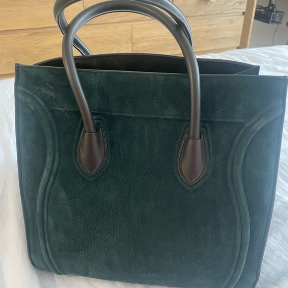 Large Celine Green Suede Phantom Bag - Like New condition - Picture 5 of 9